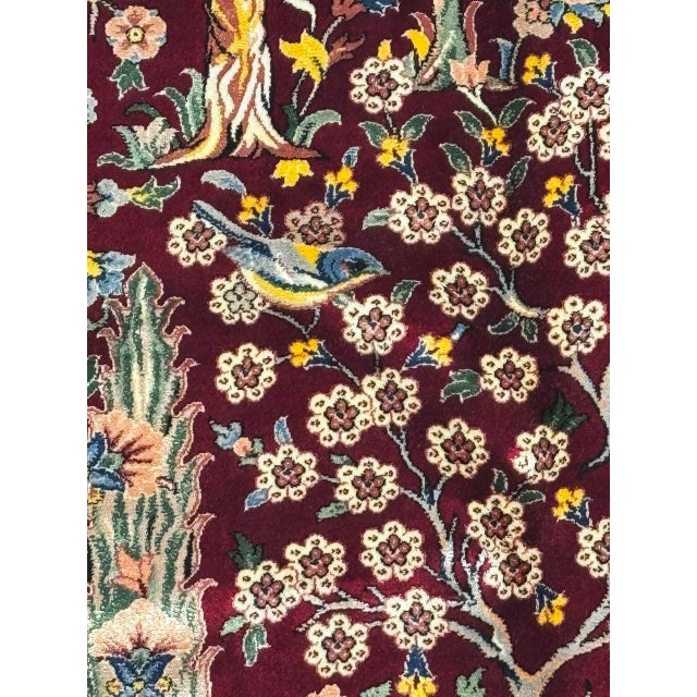Ruby Red Pasargad DC Persian Tabriz Design Rug For Sale - Image 8 of 11