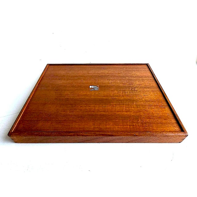 Kalmar Mid 20th Century Kalmar Teak Wood Tray For Sale - Image 4 of 14