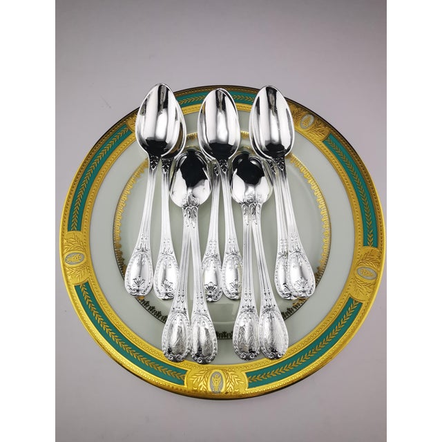 Silver Dessert Cutlery Service 10 People from Odiot Louveciennes, 1890s, Set of 54 For Sale - Image 9 of 18