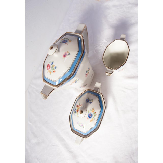 Porcelain Coffee Service for 10 from Gaucher Blin, Vierzon, France, 1920s-1930s, Set of 23 For Sale - Image 4 of 10