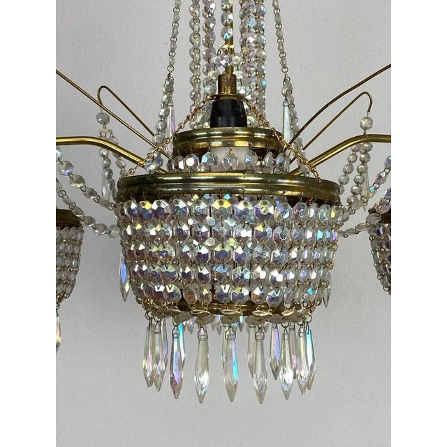 Vintage Crystal Chandelier, 1960s For Sale - Image 3 of 11