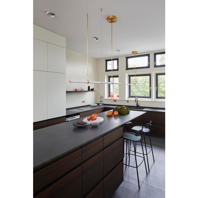 Linear Light LO015 Pendant Light in Satin Brass by Naama Hofman For Sale - Image 9 of 12