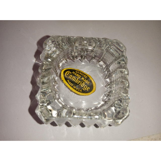 Mid-Century Modern Vintage Set Cambridge Crystal Salt Cellars For Sale - Image 3 of 5