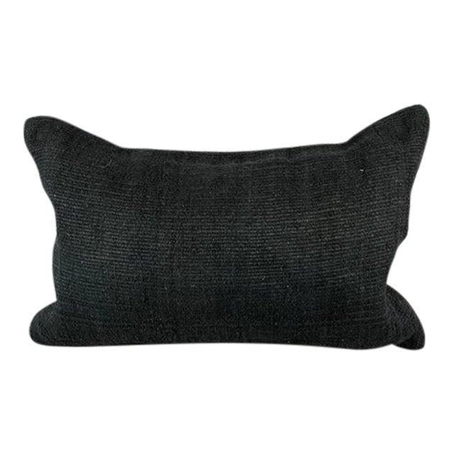 16 x 24 Hemp Pillow Turkish Cushion Natural Black Pillow Cushion Cover For Sale