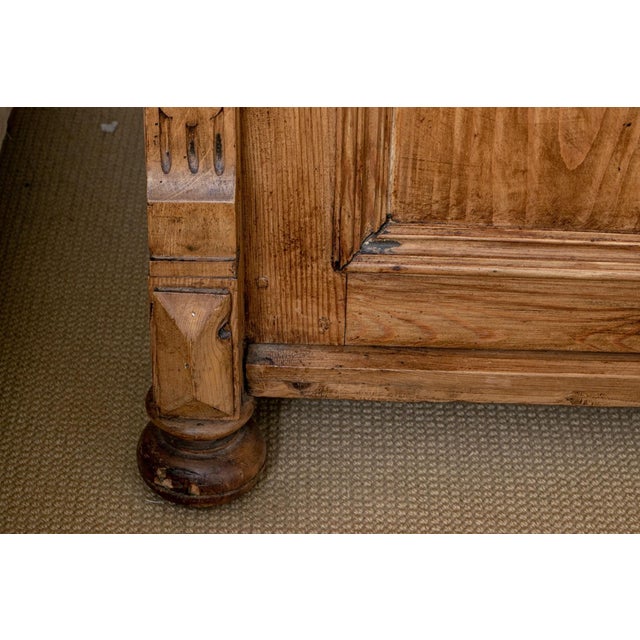 Wood Antique French Provincial Style Pine Cabinet For Sale - Image 7 of 9