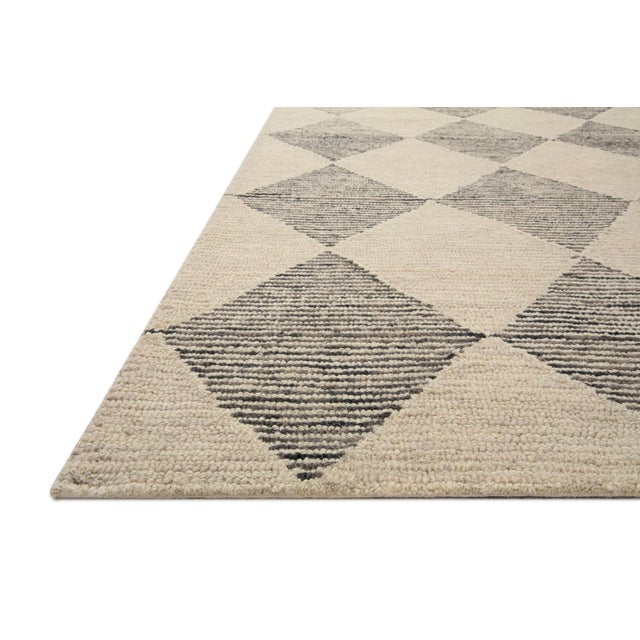 Contemporary Chris Loves Julia x LoloiFrancis Beige / Charcoal 2'-3" x 3'-9" Accent Rug For Sale - Image 3 of 9