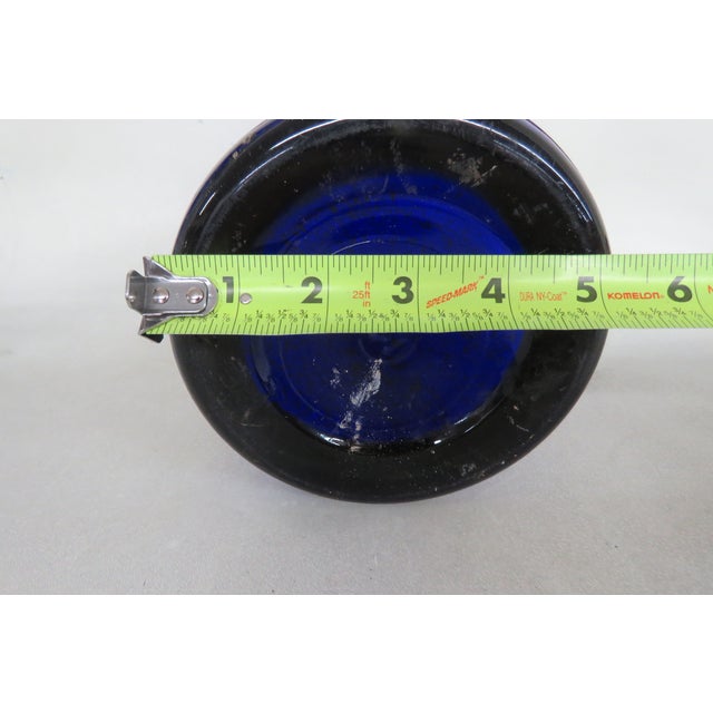 Royal Blue Reed and Carnrick Peptenzyme Elixir Gallon Bottle Cobalt Glass Degestant 4446b For Sale - Image 8 of 14