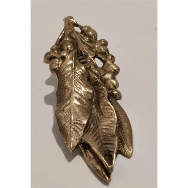 Mid-Century Modern 1950s Metalcrafters Solid Brass Orange Leaf 7-29 Paper Clip For Sale - Image 3 of 13