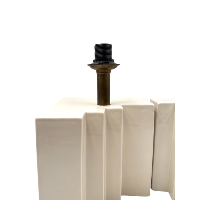 Ceramic Set of 2 Hollywood Regency Ceramic Table Lamps, France 1970s For Sale - Image 7 of 12