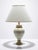 Crackle-Glazed Ivory and Gold Earthenware Lamp attributed to Le Dauphin, 1980s-1990s For Sale - Image 14 of 14