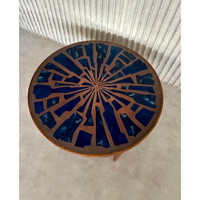 1960s Enamel & Copper Coffee Table, 1960s For Sale - Image 5 of 12