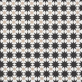 Schumacher X Studio Bon Cosmos Fabric in Black & Sand For Sale