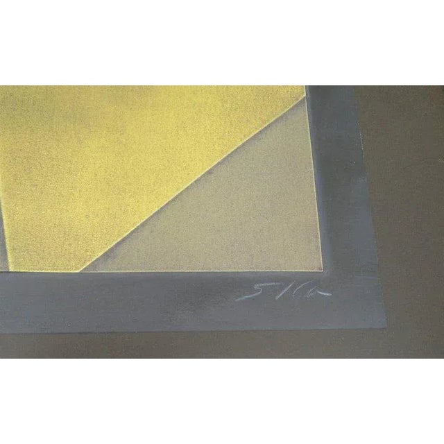 Mid 20th Century "Pyramids in the Sun and Shade" Collage Collagraph, Framed For Sale In Denver - Image 6 of 10