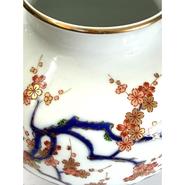 Fukagawa Vase With Cherry Blossoms For Sale - Image 13 of 15