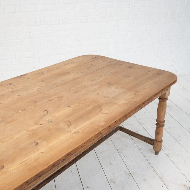 Antique Fir Farmhouse Table, France, 1920s For Sale - Image 8 of 10