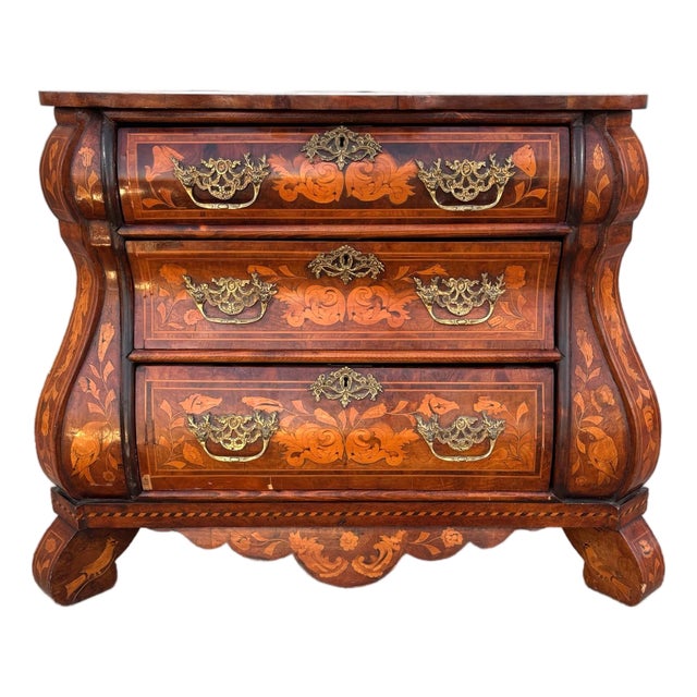 Dutch Marquetry Chest of Drawers For Sale
