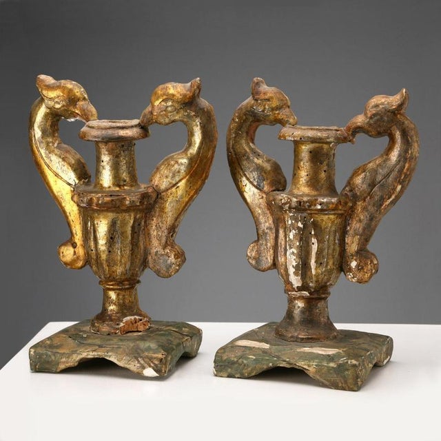 Gilded Wooden Vases in Mecca For Sale - Image 5 of 13