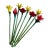 Vintage Hand - Blown Art Glass Flowers Murano Style - Set of 8 For Sale