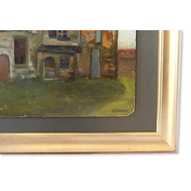 French Painting of Rural Country Home For Sale - Image 4 of 4