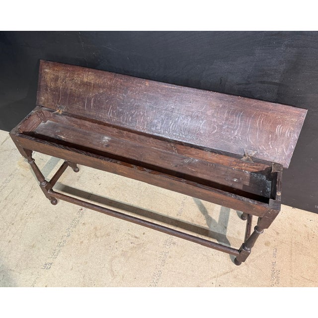 Long Georgian Oak Joint Stool, 1800 For Sale - Image 11 of 14
