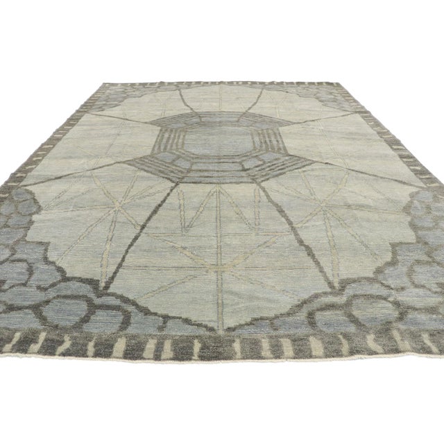 Contemporary Turkish Oushak Rug, 09'02 X 11'11 For Sale - Image 3 of 9