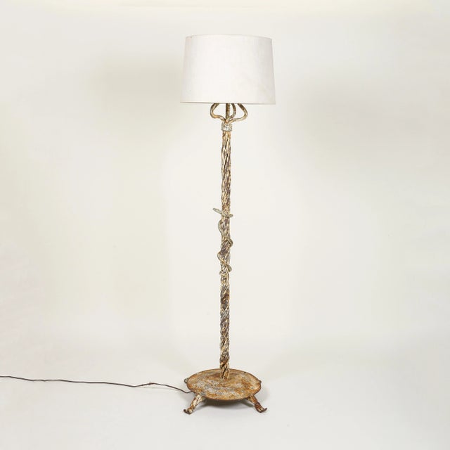 Tan A Continental Painted Steel Floor Lamp For Sale - Image 8 of 8