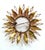 Large Spanish Crown Sunburst Fixture in Gilt Metal and Frost Glass, 1950 For Sale - Image 9 of 10