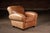 Late 20th Century Leather Club Chair With Ottoman in Beige by Preston Hill For Sale - Image 4 of 10