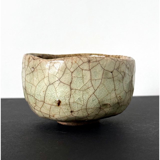 Japanese Oribe Chawan Tea Bowl by Kato Tokuro For Sale - Image 11 of 15