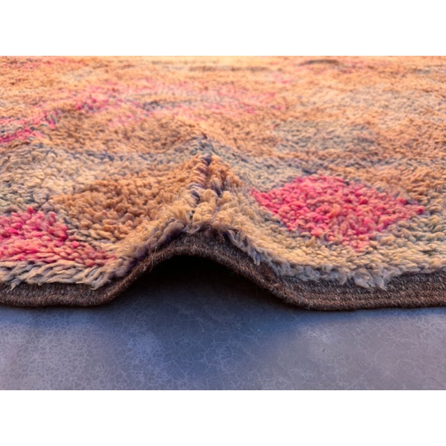 Textile Mid-Century Pink Moroccan Rug 6x13 Ft For Sale - Image 7 of 10