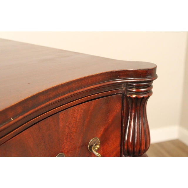 1940's Vintage Regency Style Mahogany Tall Chest For Sale In Philadelphia - Image 6 of 18