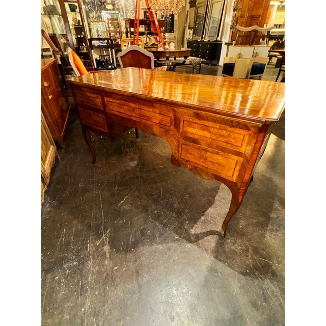 19th C. Italian Walnut Bureau Plat For Sale - Image 10 of 10