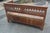 Wood Vintage Carved Wood Bench Settle Seat With Carved Edge / Arms & Panel Seat With Storage For Sale - Image 7 of 12