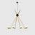 Stilnovo Mid-Century Italian Brass and Opaline Glass Chandelier from Stilnovo For Sale - Image 4 of 6