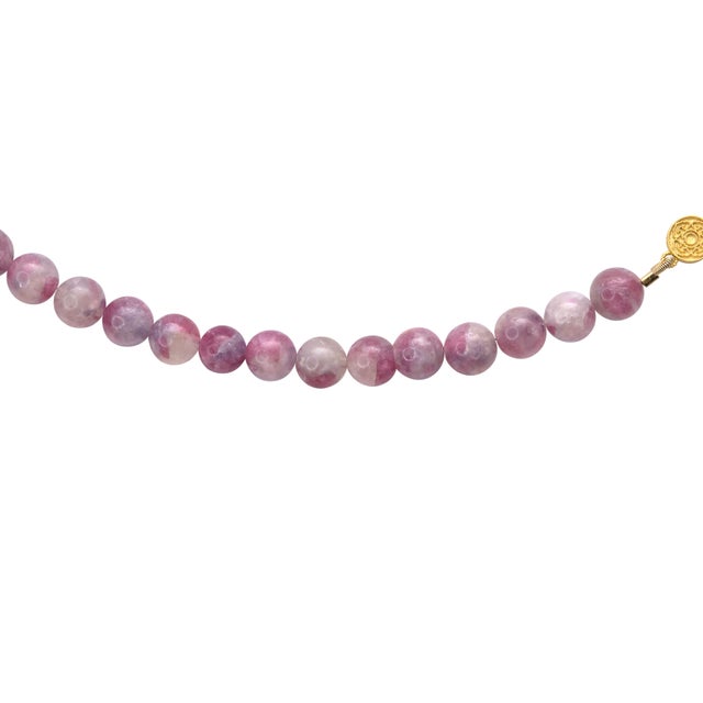 Pink Pink Tourmaline Half-Moon Necklace For Sale - Image 8 of 10