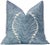 Pair of beautiful custom-made musgrove chenille pillows in sapphire. Meticulously handcrafted with serged interior seams,...