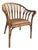 Vintage Handcrafted Rattan Barrel Back Chair With Woven Seat For Sale