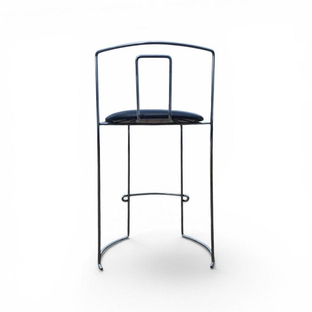 Black Leather Gaja Stools by Kazuhide Takahama for Simon Gavina, Set of 2 For Sale - Image 4 of 18