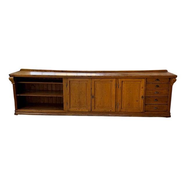 Vintage Pine Sideboard, 1950 For Sale