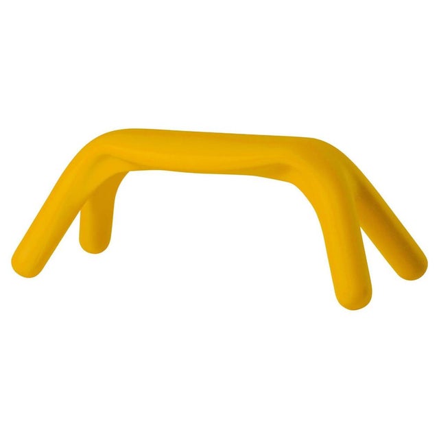 Saffron Yellow Atlas Bench by Giorgio Biscaro For Sale - Image 18 of 18