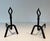 1950s Modernist Wrought Iron Andirons - a Pair For Sale - Image 12 of 12