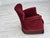 Vintage Danish Lounge Chair in Cherry-Red Furniture Velour and Oak, 1960s For Sale - Image 11 of 18