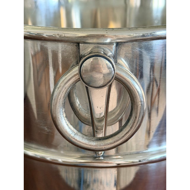 Early 20th Century Gorham Hotel Silver Ice Bucket Dated 1927, Ring Handles and "B" Monogram For Sale - Image 5 of 12
