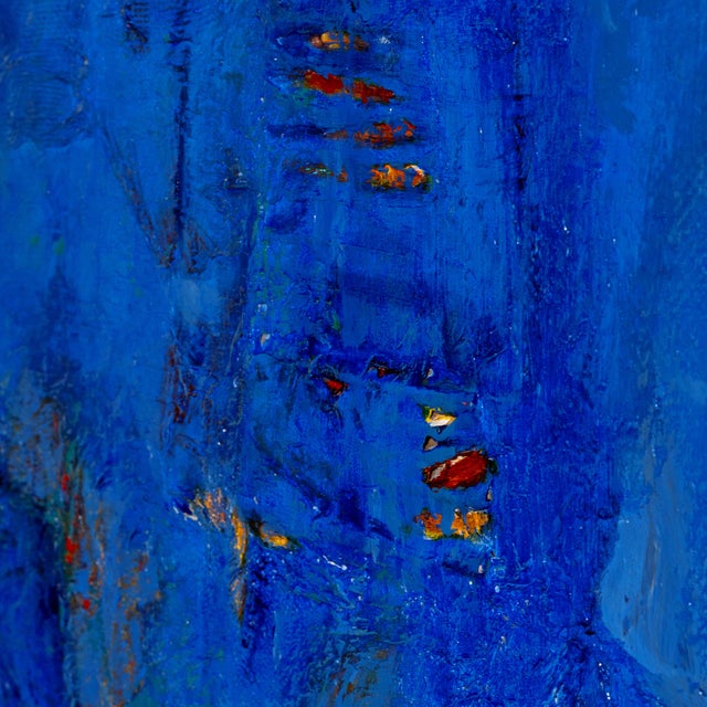 Giuseppe Caiafa, Sentiero Celeste: Abstract Textured Composition, Mixed Media on Canvas, 2025 For Sale - Image 3 of 5