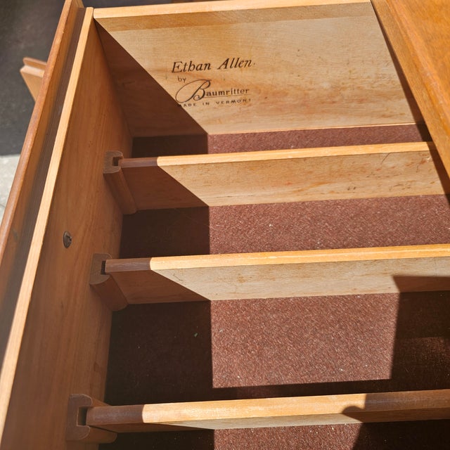 1980s Ethan Allen Baumritter Maple Hutch Chairish