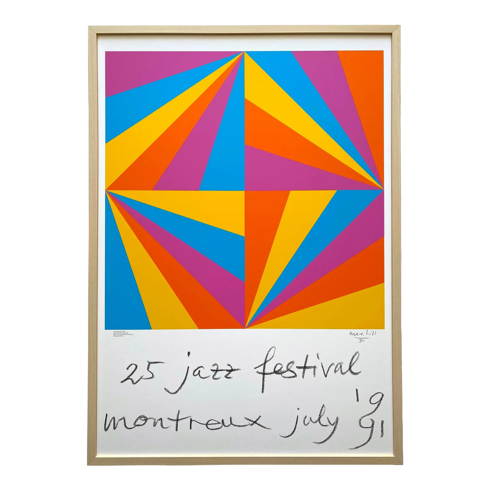MAX BILL シルク作品 1977年 Max Bill Vintage 1991 Serigraph Print 