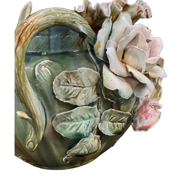 Circa 1900 Majolica Jardiniere For Sale - Image 10 of 18