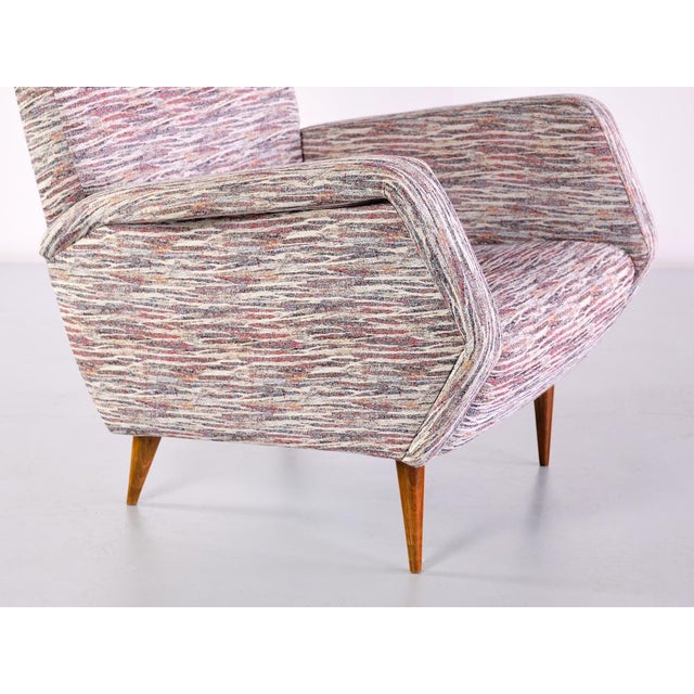 Textile Vintage Italian Model 803 Armchair by Gio Ponti for Cassina, 1954 For Sale - Image 7 of 15