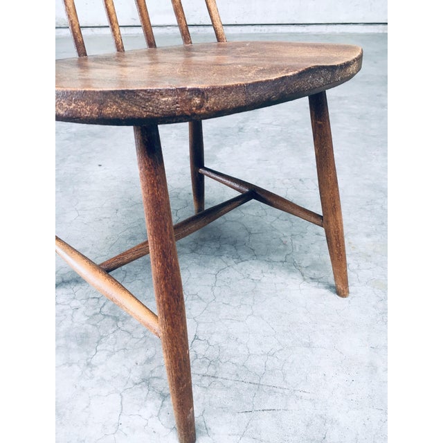 Oak Spindle Back Chairs, 1940s, Set of 4 For Sale - Image 6 of 18