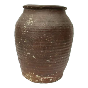 Antique Japanese Stoneware Tea Storage Jar Circa 17th